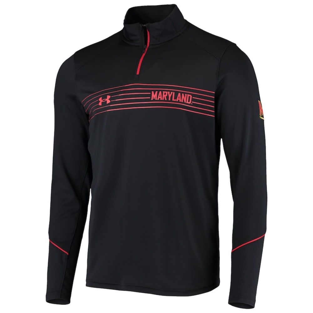 Under Armour Black Maryland Terrapins Sideline Performance Lightweight 1/4 Zip